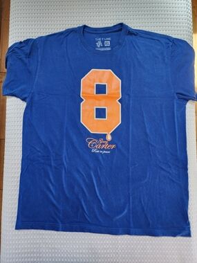 NY Mets Gary Carter  Graphic Tee with Orange Number 8 & Tear Drop. Like New, XL